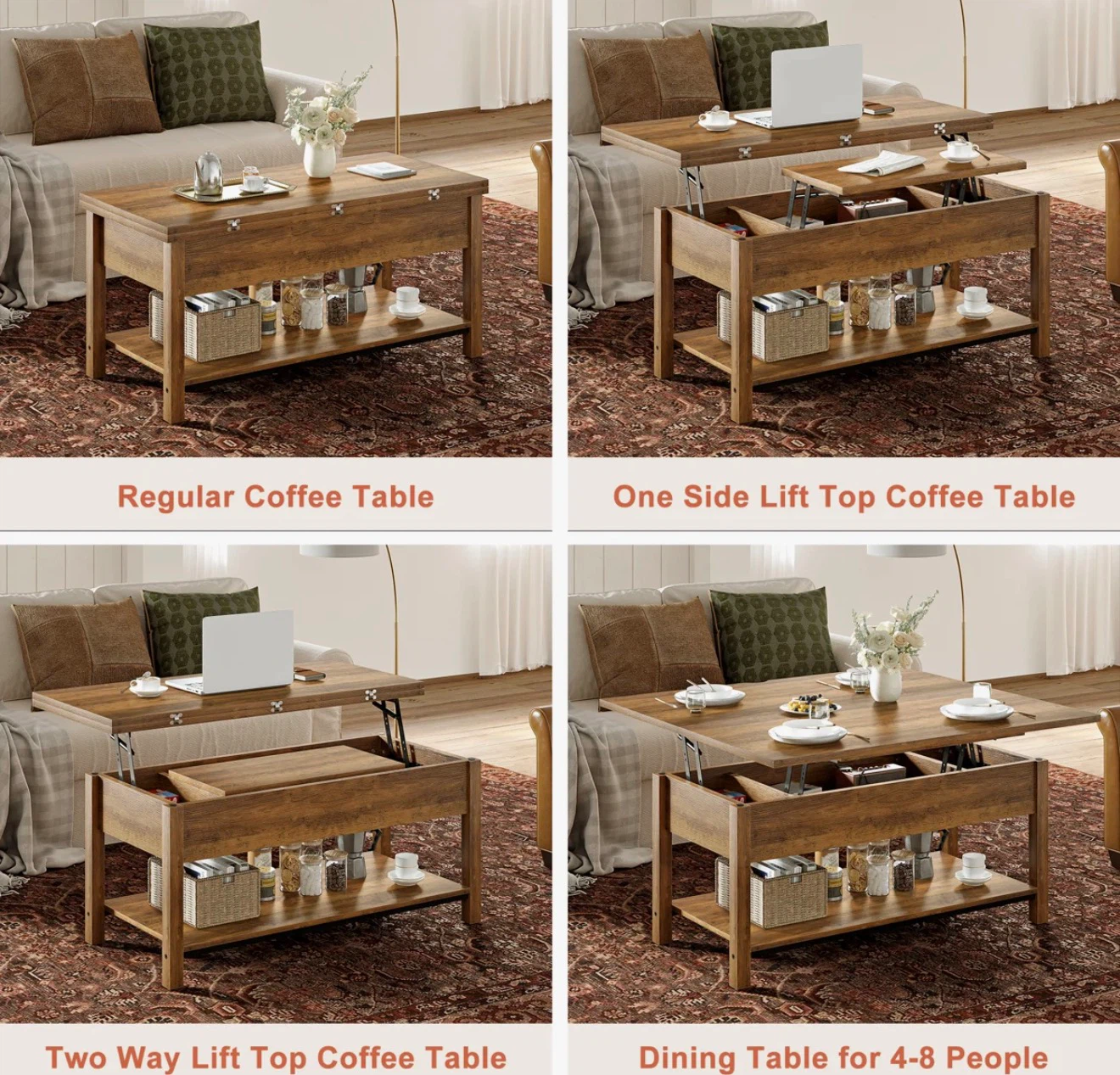 Convertible Lift-Top Coffee Table - photo 5