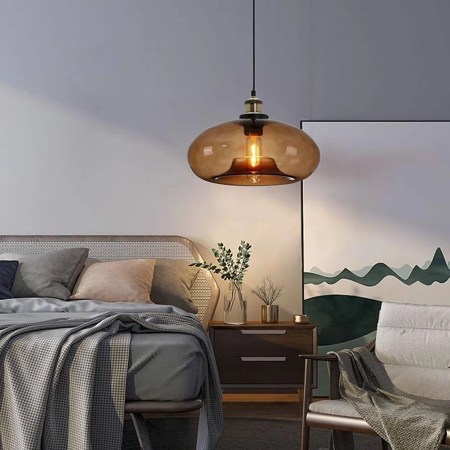 Amber Glass Pendant Light - photo 3