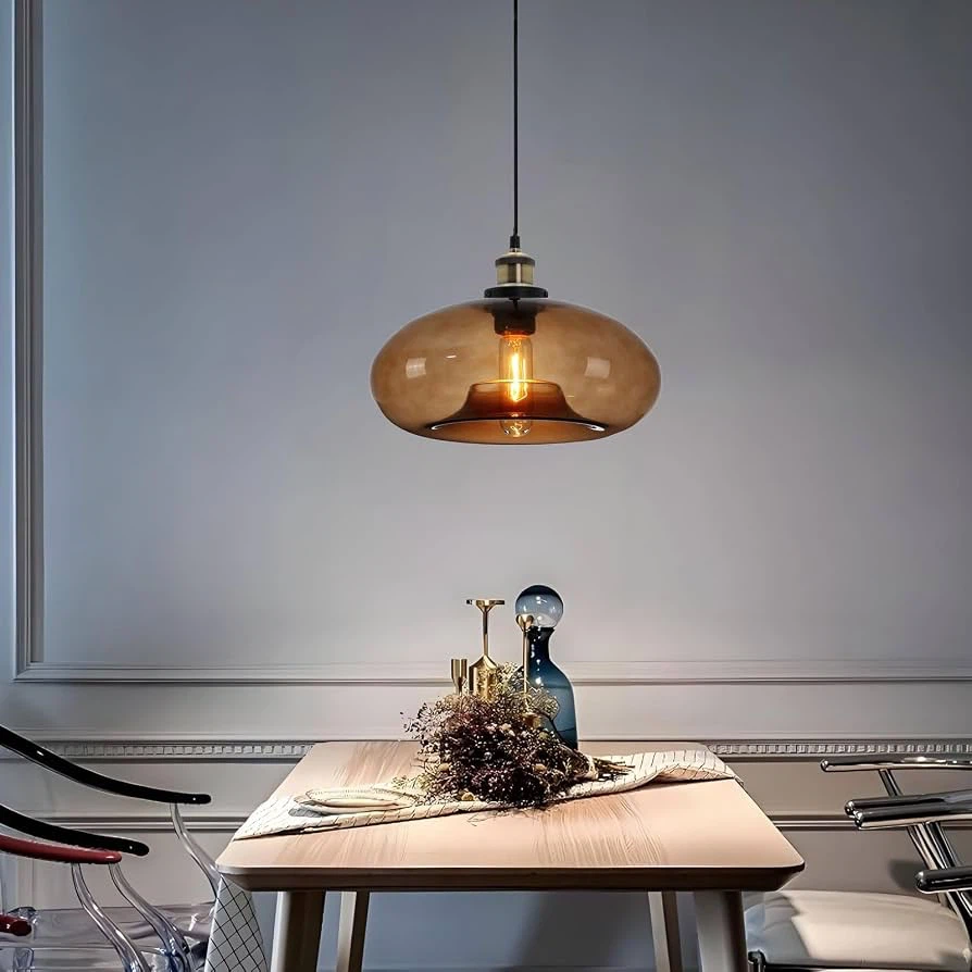 Amber Glass Pendant Light - photo 4