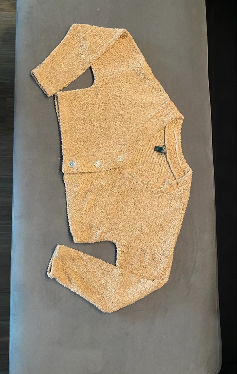 Wild Fable Tan Fuzzy Cropped Cardigan