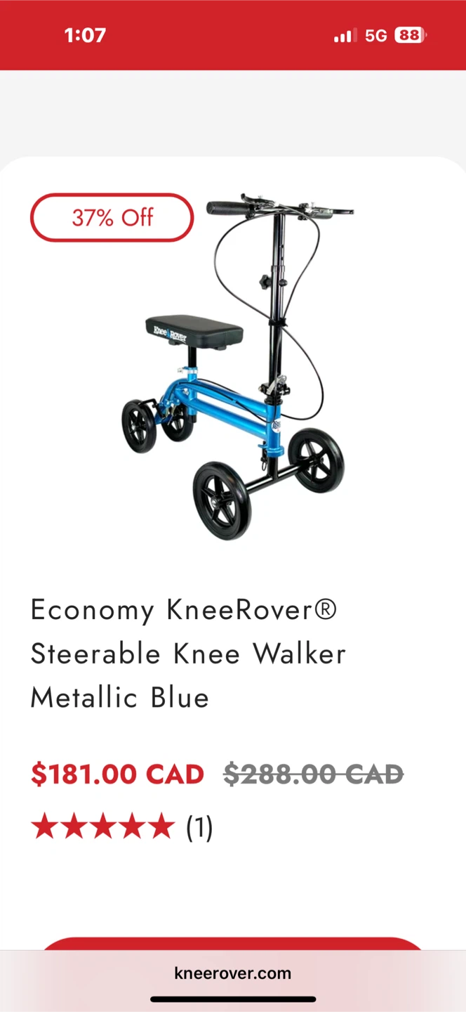 KneeRover Economy Steerable Knee Walker - photo 2