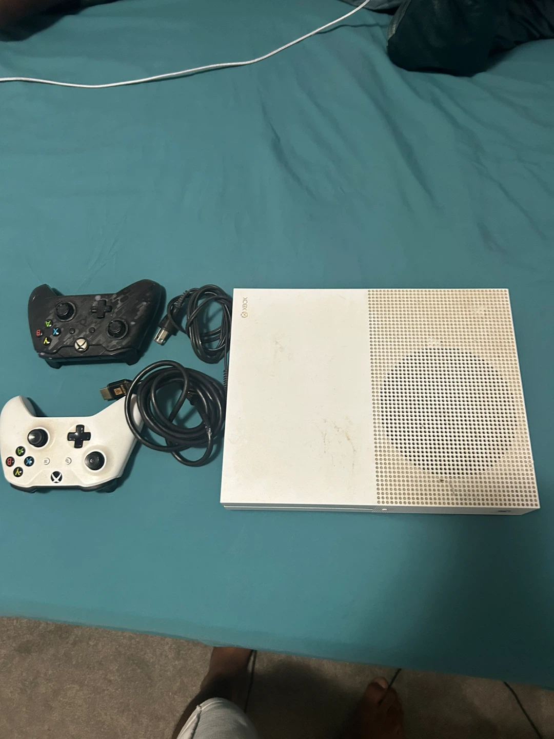 Xbox One S Console with Two Controllers