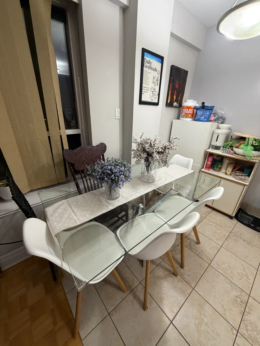 Glass top dining table - photo 2
