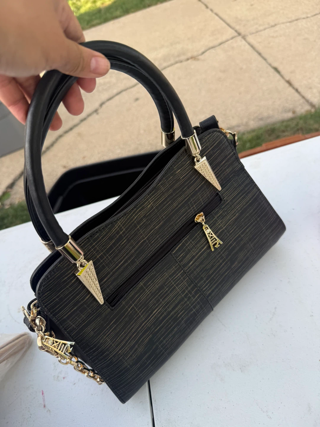 New FOXER Black Structured Handbag check more pictures