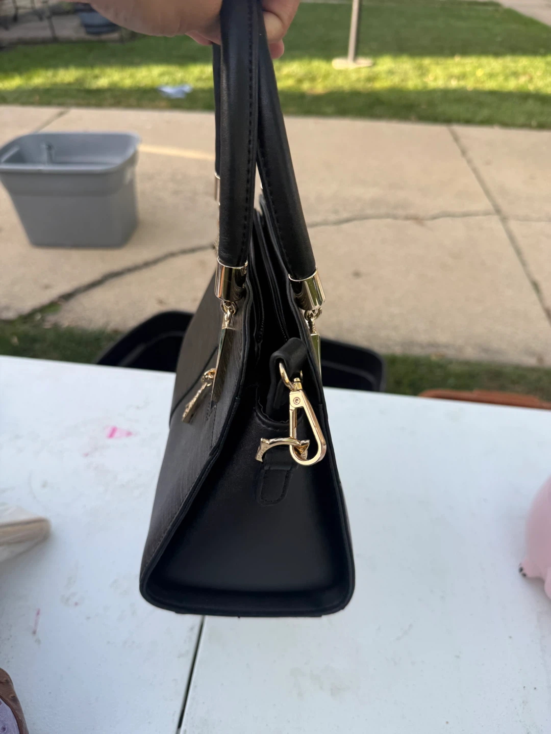 New FOXER Black Structured Handbag check more pictures - photo 3