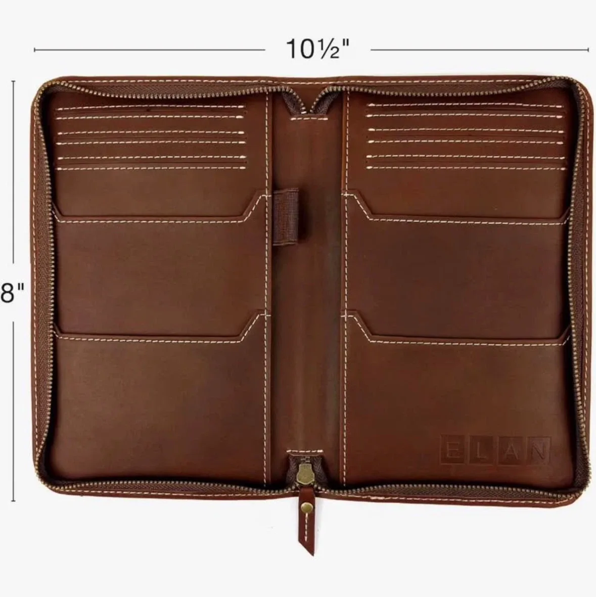 Leather Passport Holder & Travel Wallet – Brown - photo 3