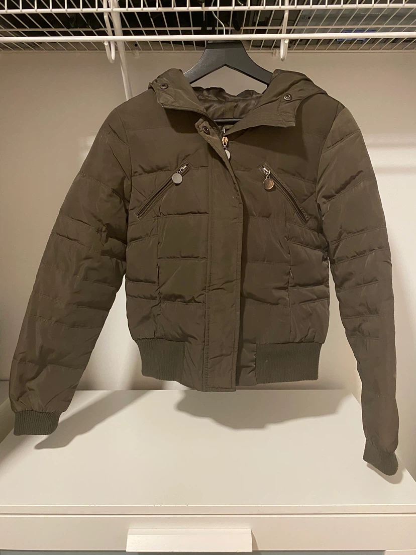 Olive Green Down Zara Puffer Jacket
