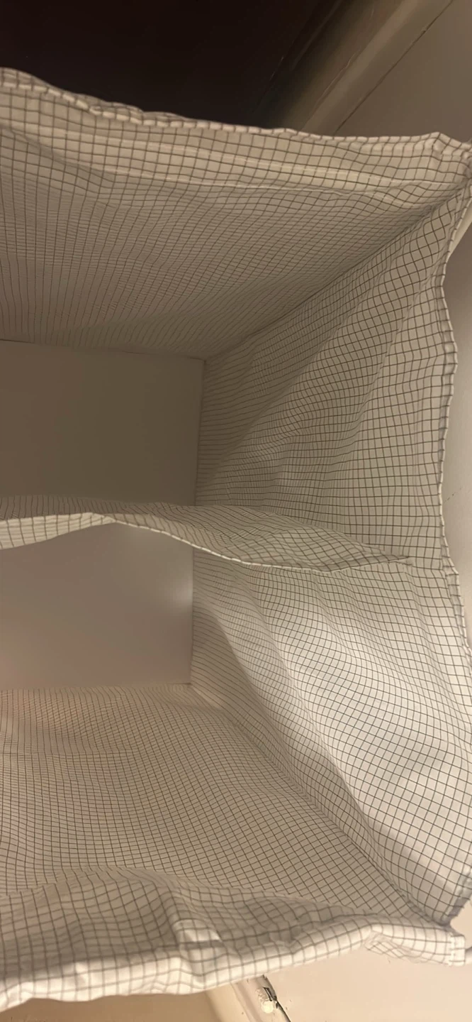 Double Laundry Hamper with White Metal Frame - photo 2