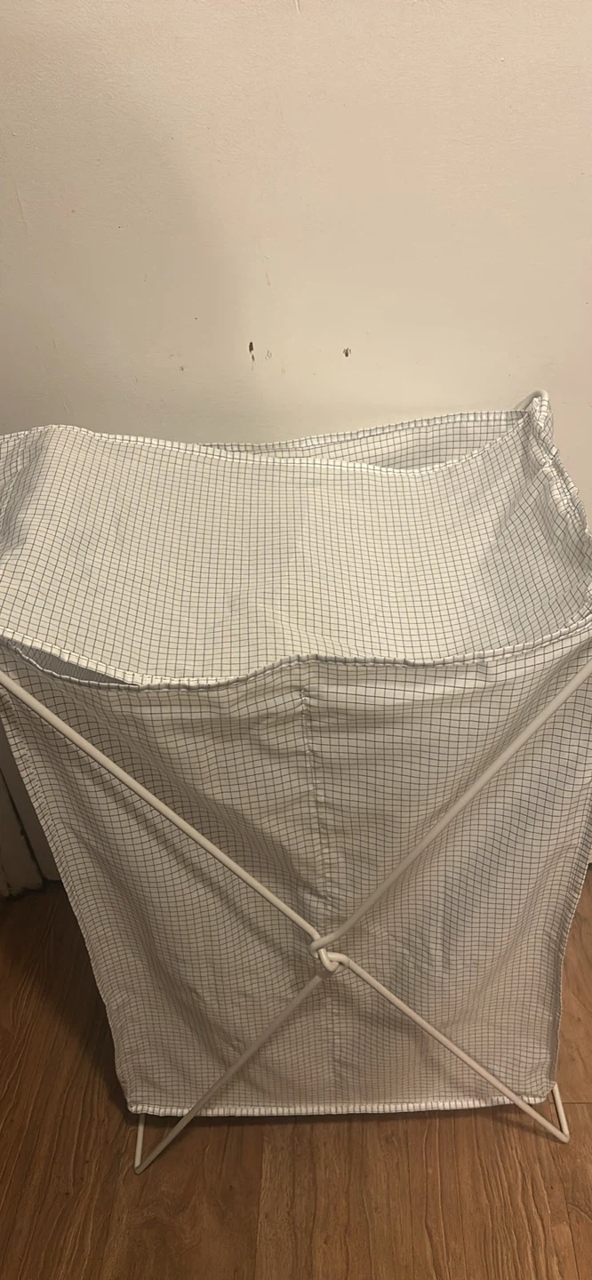 Double Laundry Hamper with White Metal Frame - photo 3