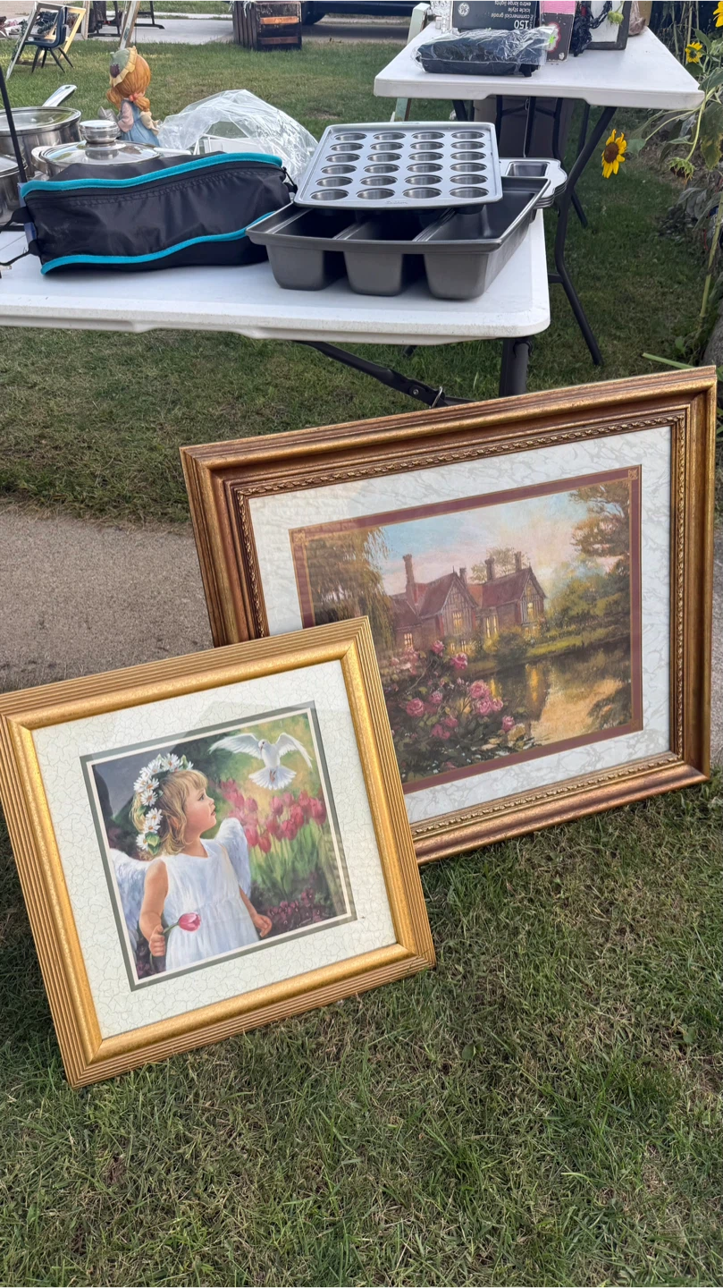 Set of Two Framed Decorative Art Prints