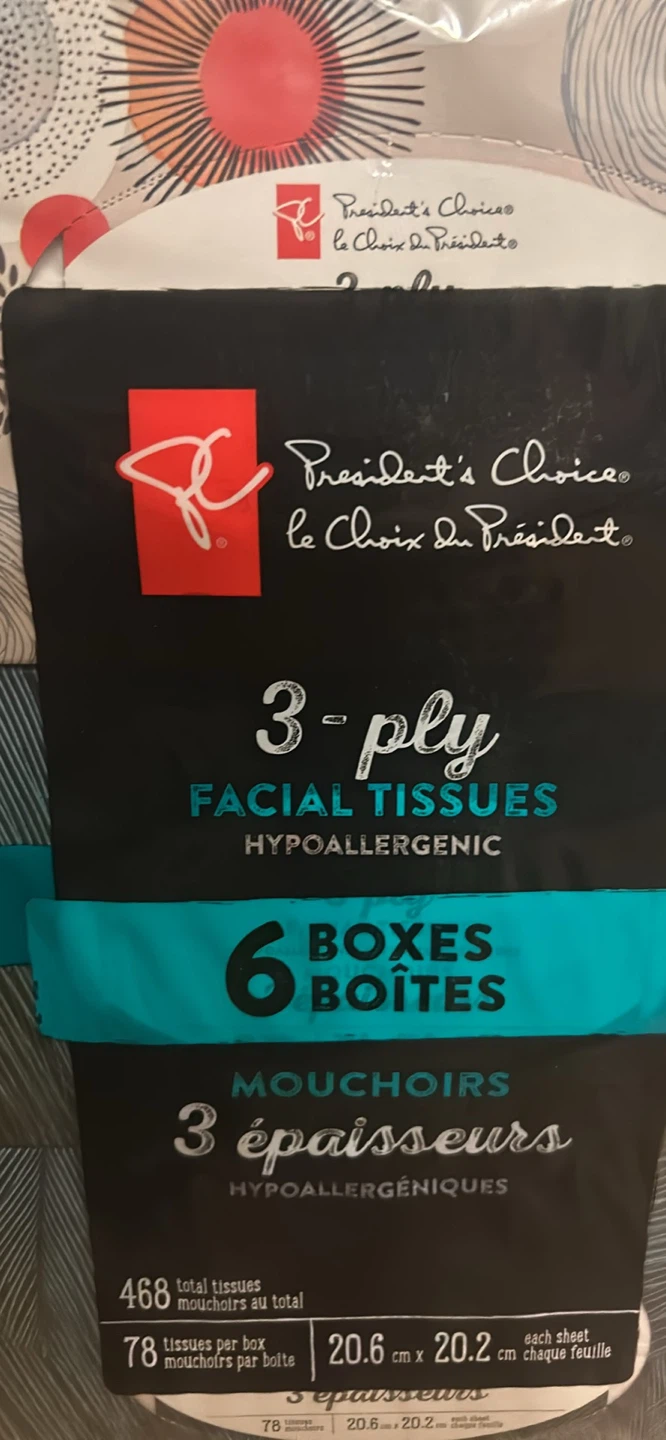 President's Choice 3-Ply Facial Tissues 6 Pack - photo 2