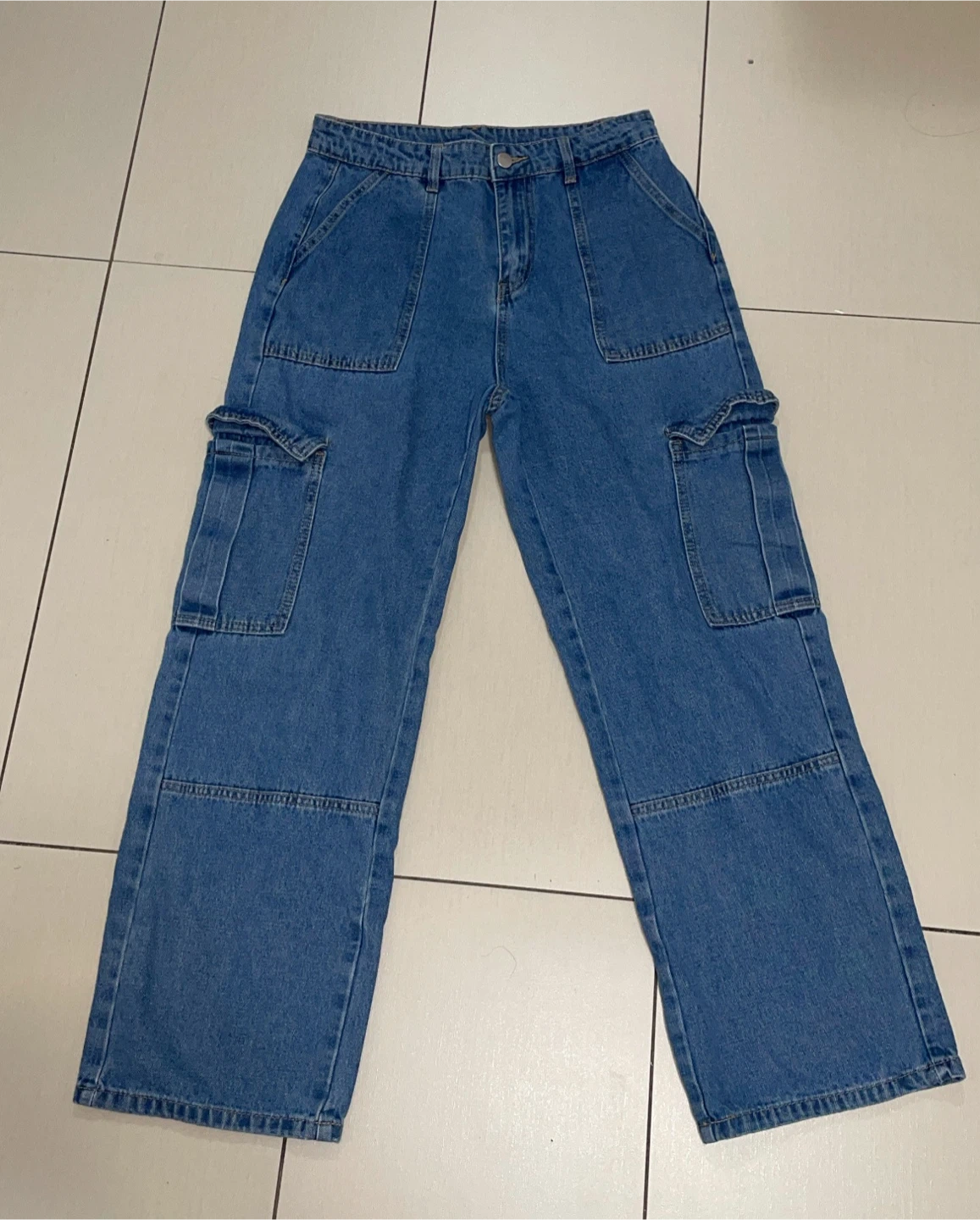 Blue cargo jeans