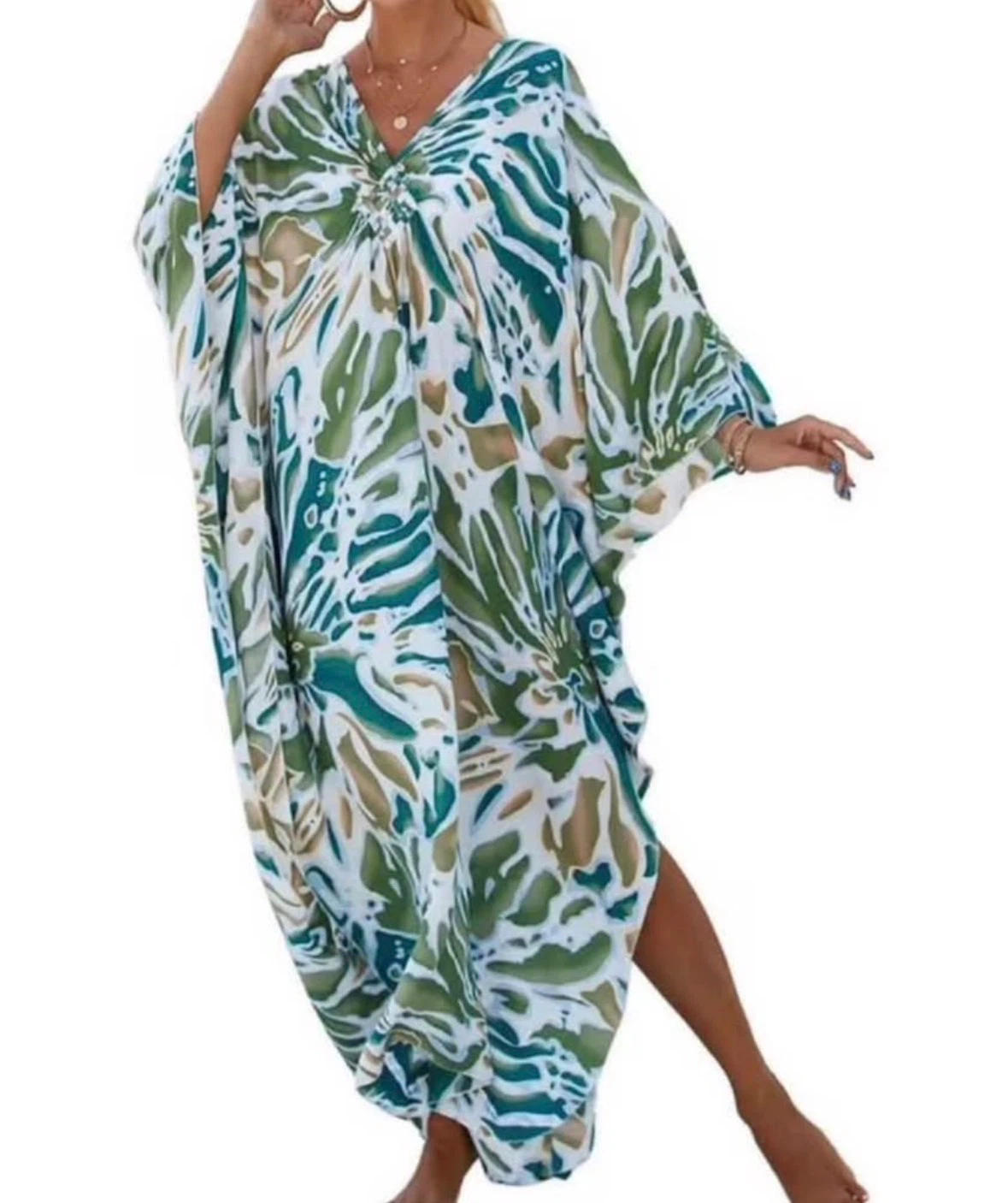 New Women’s Kaftan Beach Cover Up Dress – Plus Size - photo 4