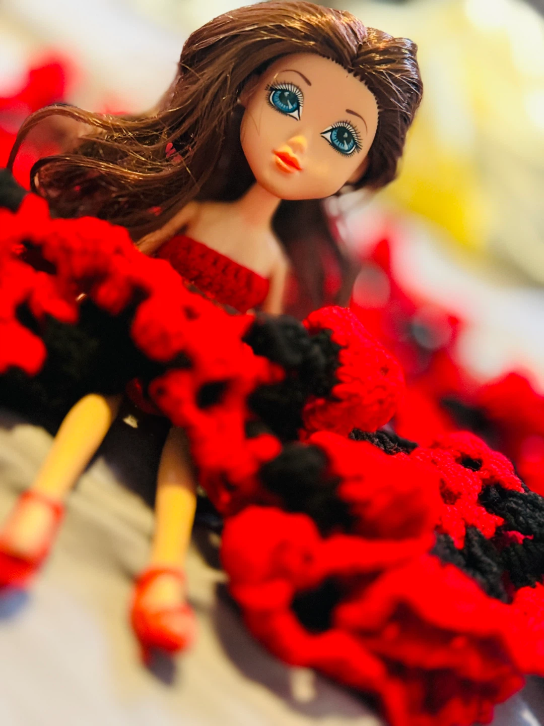 Two handmade crochet dress dolls - photo 4