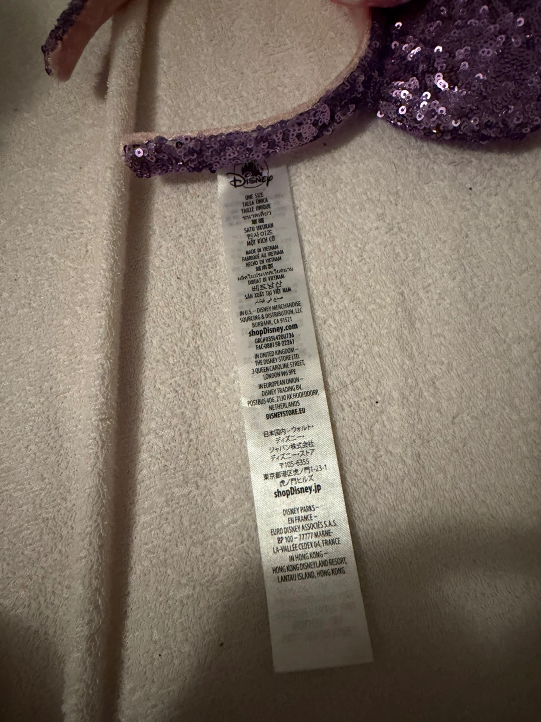 Disney purple ears authentic adult - photo 2