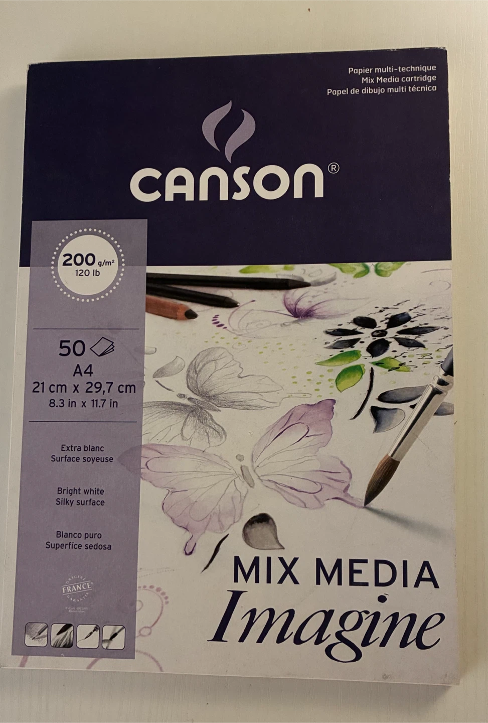 Canson Mix Media Imagine A4 Paper Pad
