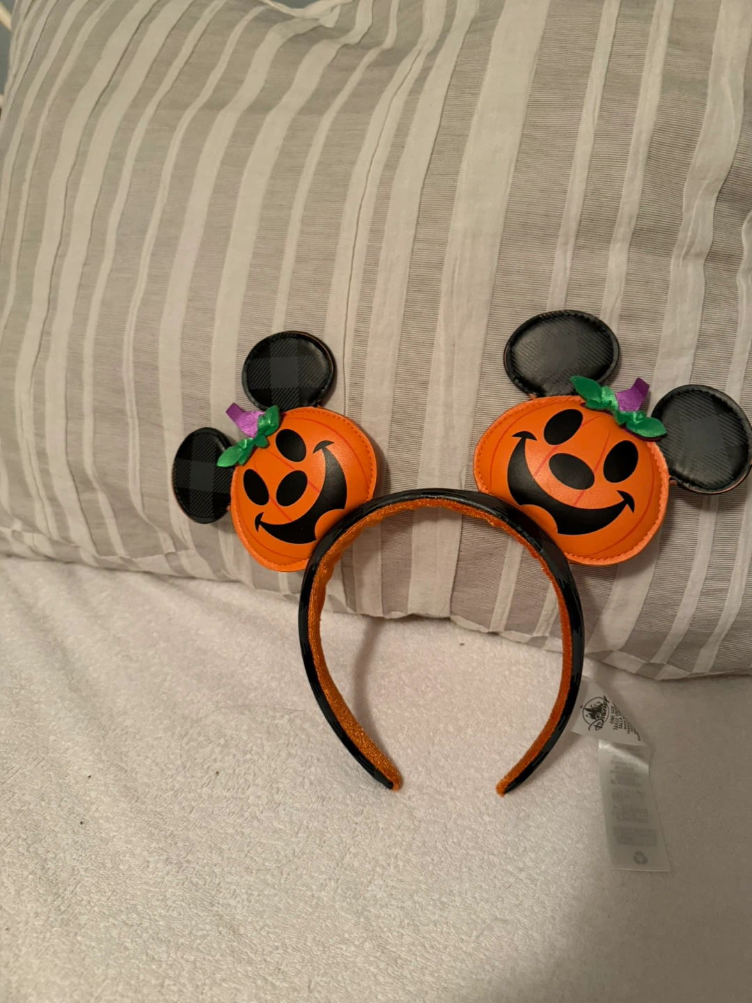 Disney pumpkin plaid ears authentic adult