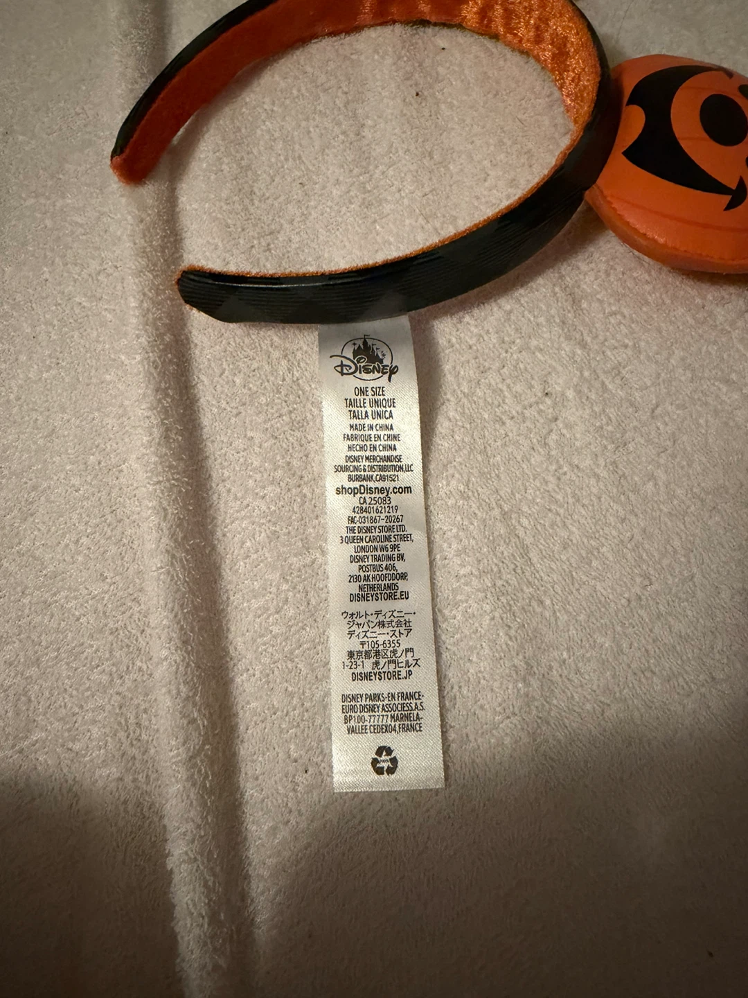 Disney pumpkin plaid ears authentic adult - photo 2