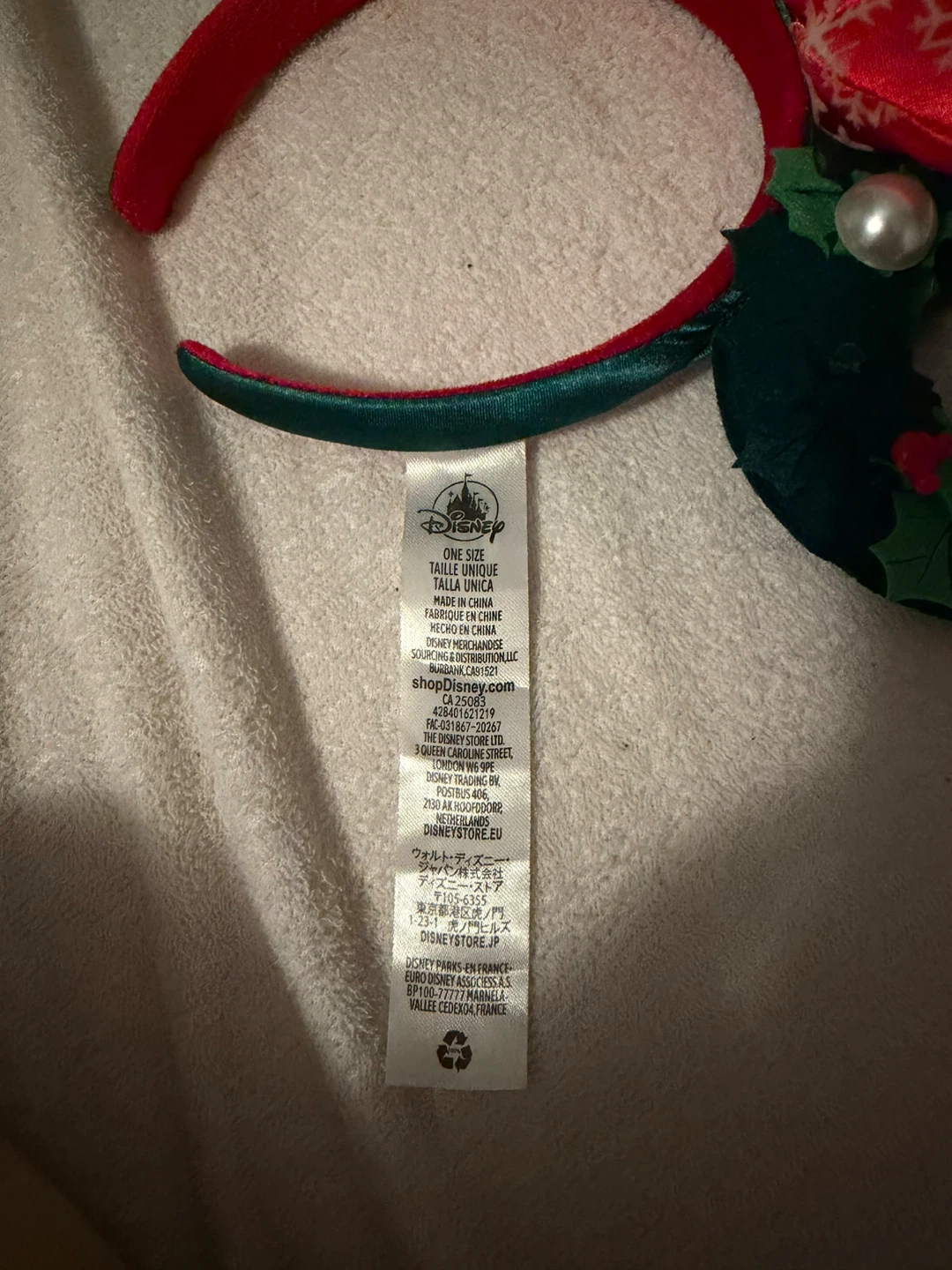 Disney wreath ears silver part falling off authentic adult - photo 2