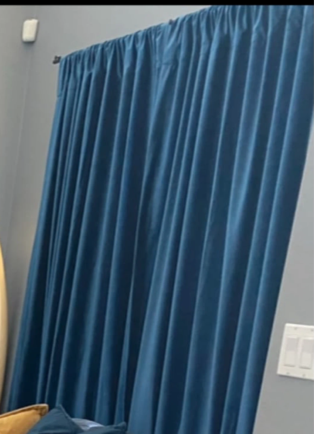 Set of Blue Velvet Curtains and Pillows - photo 2