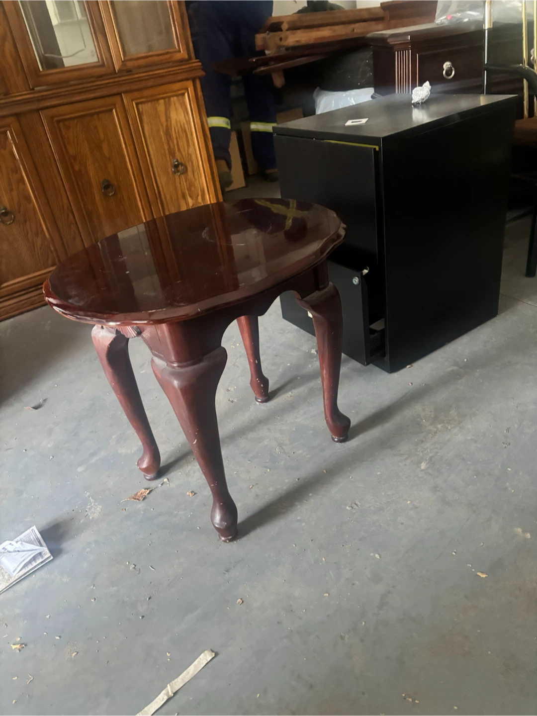 Vintage Dark Wood Side Table