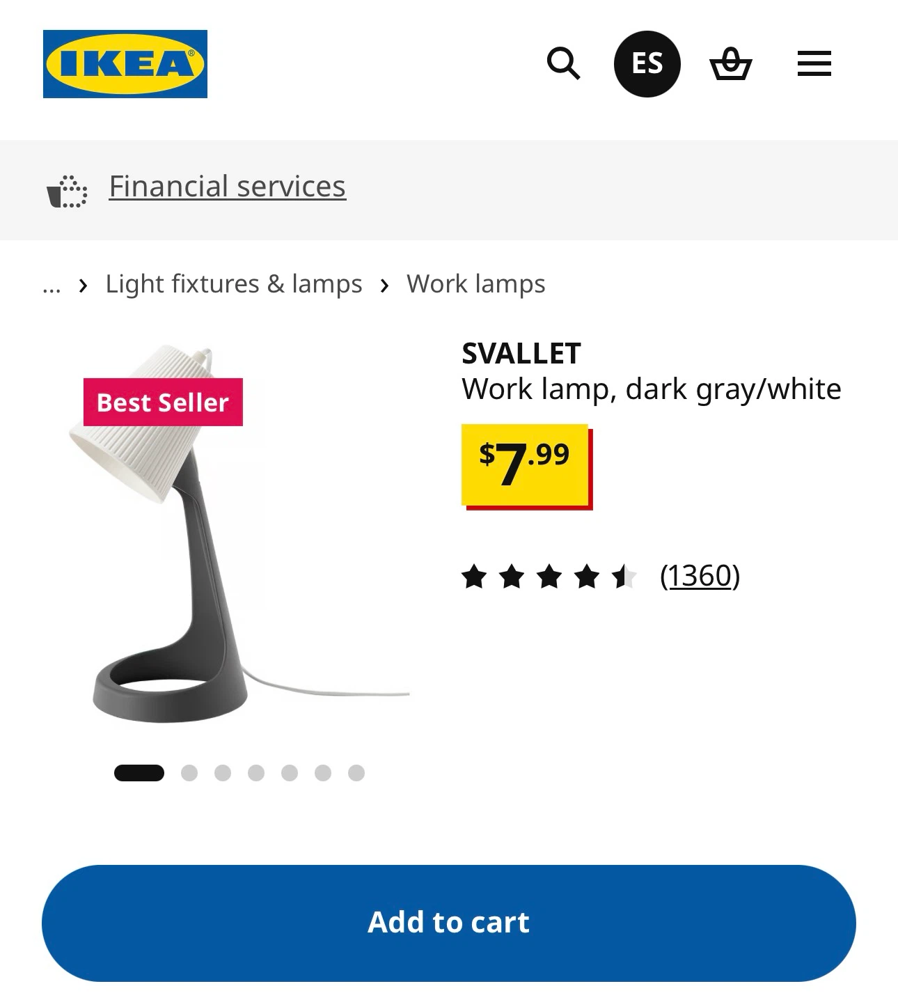 IKEA SVALLET Work Lamp - photo 2
