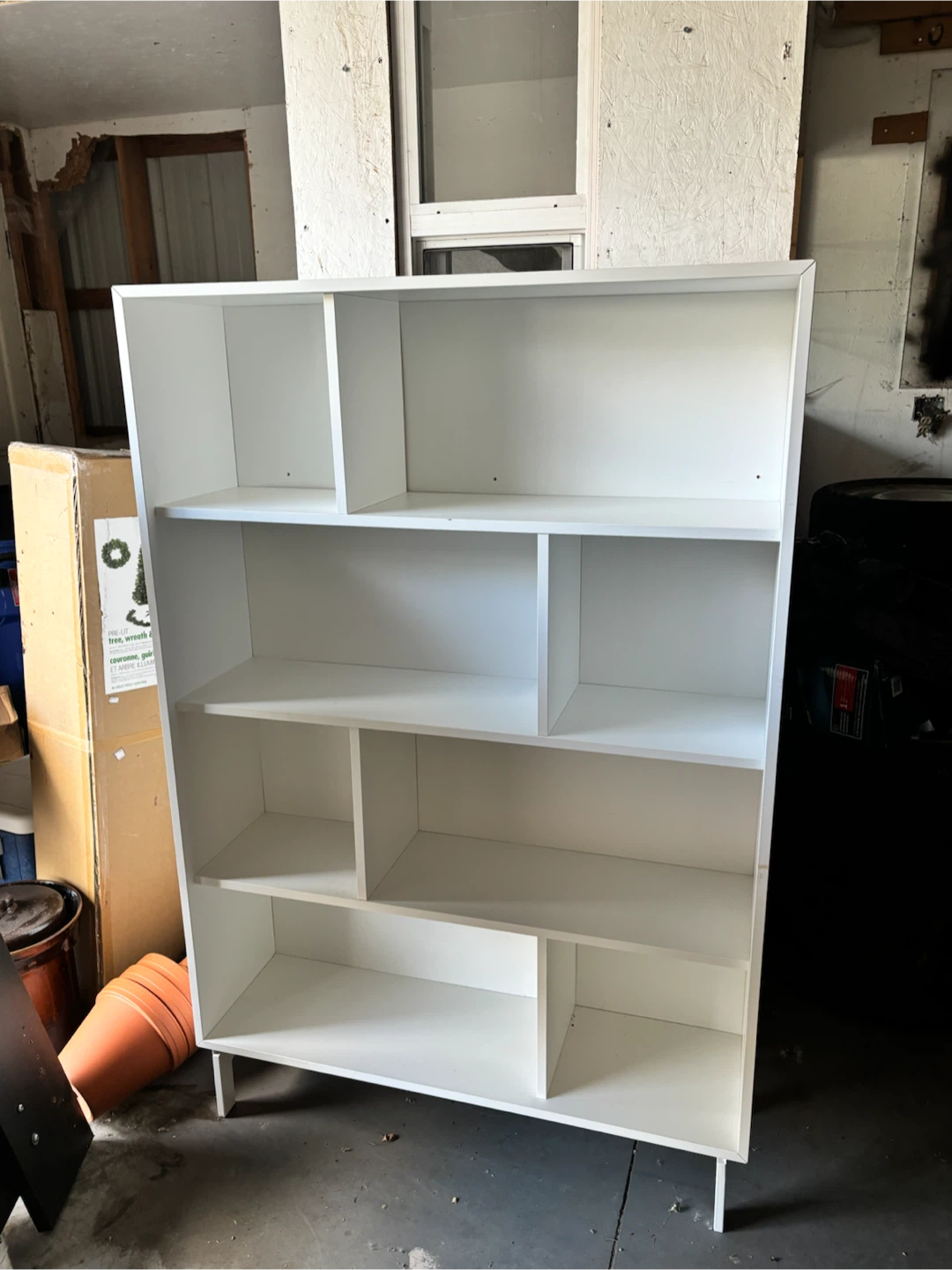 White Asymmetrical Bookshelf