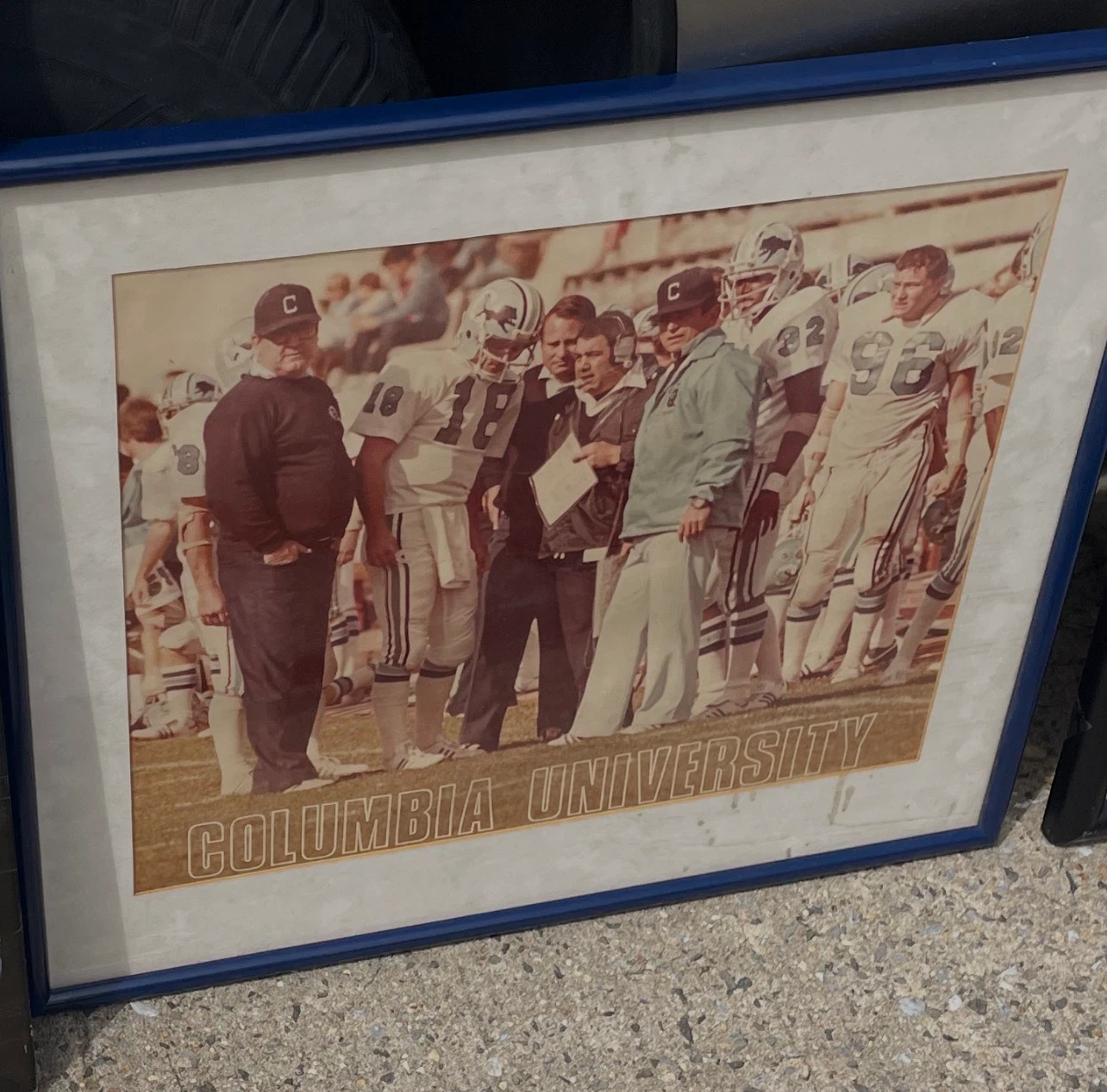 Framed Columbia University Football Photograph