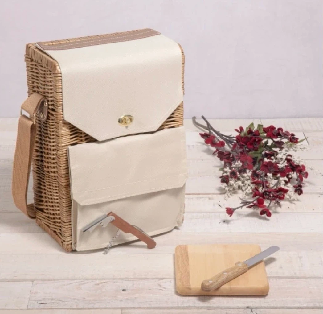 Wicker Picnic Basket with Accessories