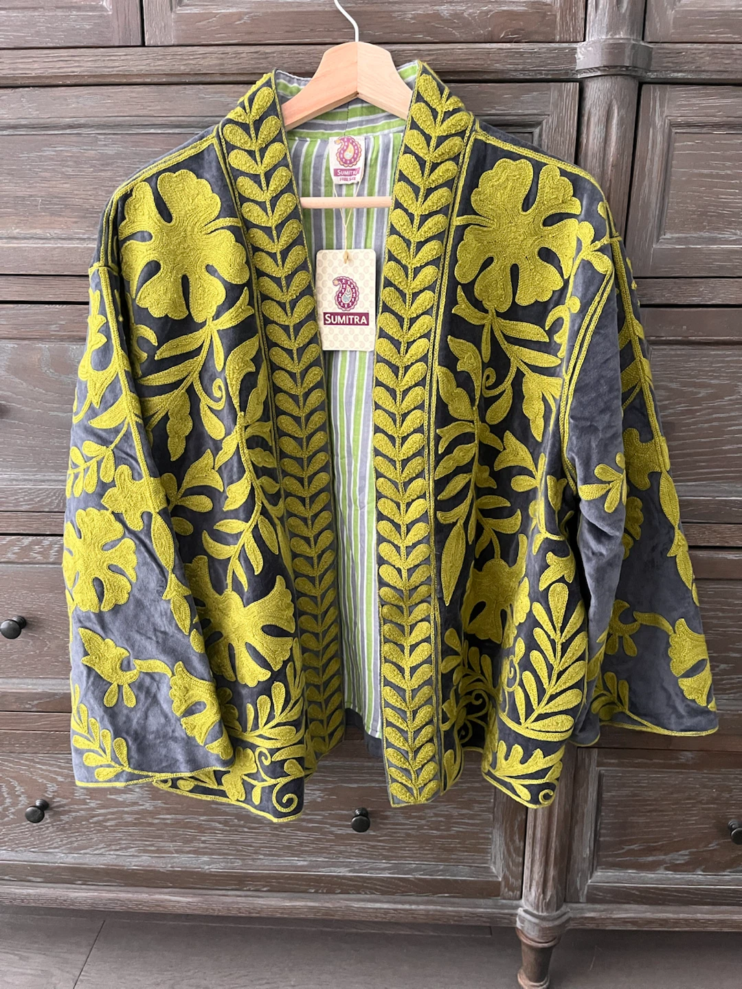 Sumitra Embroidered Velvet Jacket