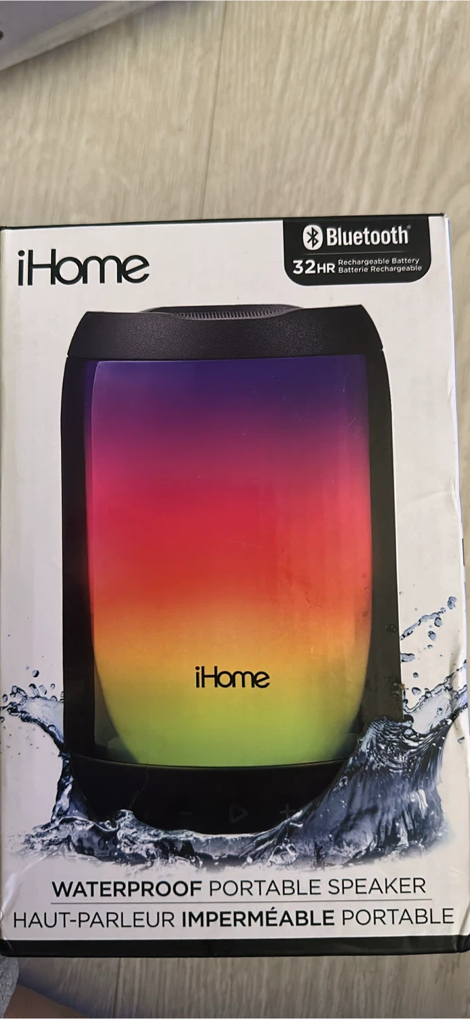 New - iHome PlayGlow Mini Waterproof Bluetooth Speaker