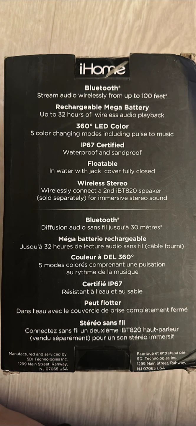 New - iHome PlayGlow Mini Waterproof Bluetooth Speaker - photo 5