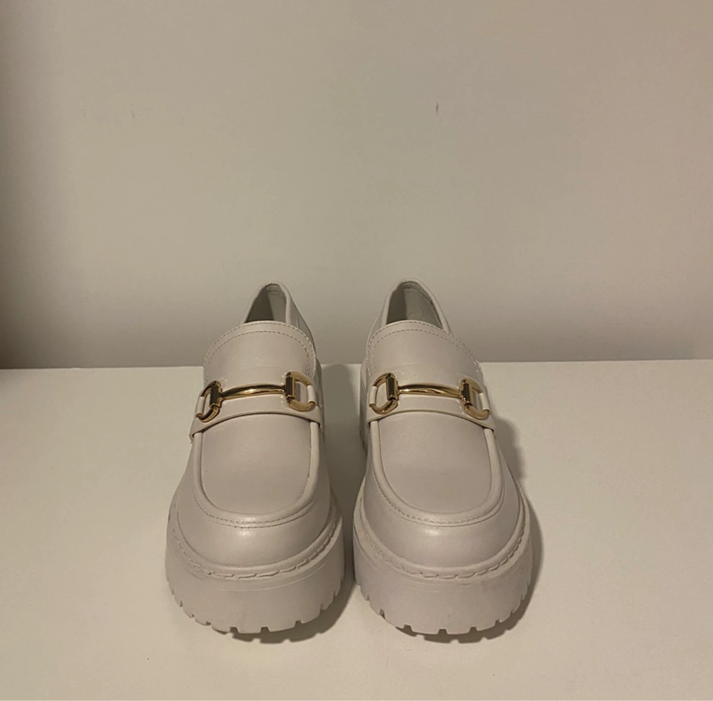 Steve Madden White Loafers