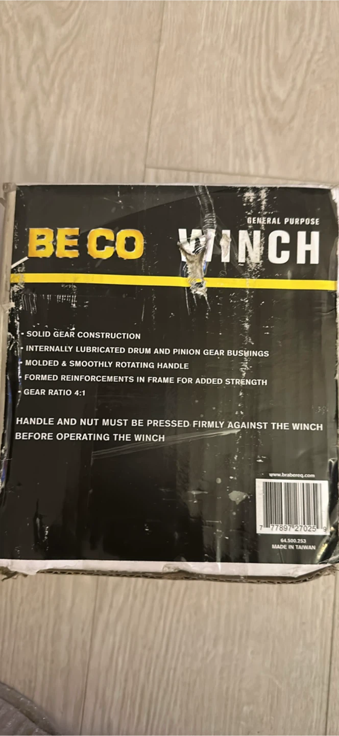 BE CO General Purpose Winch 1400 LB - photo 5