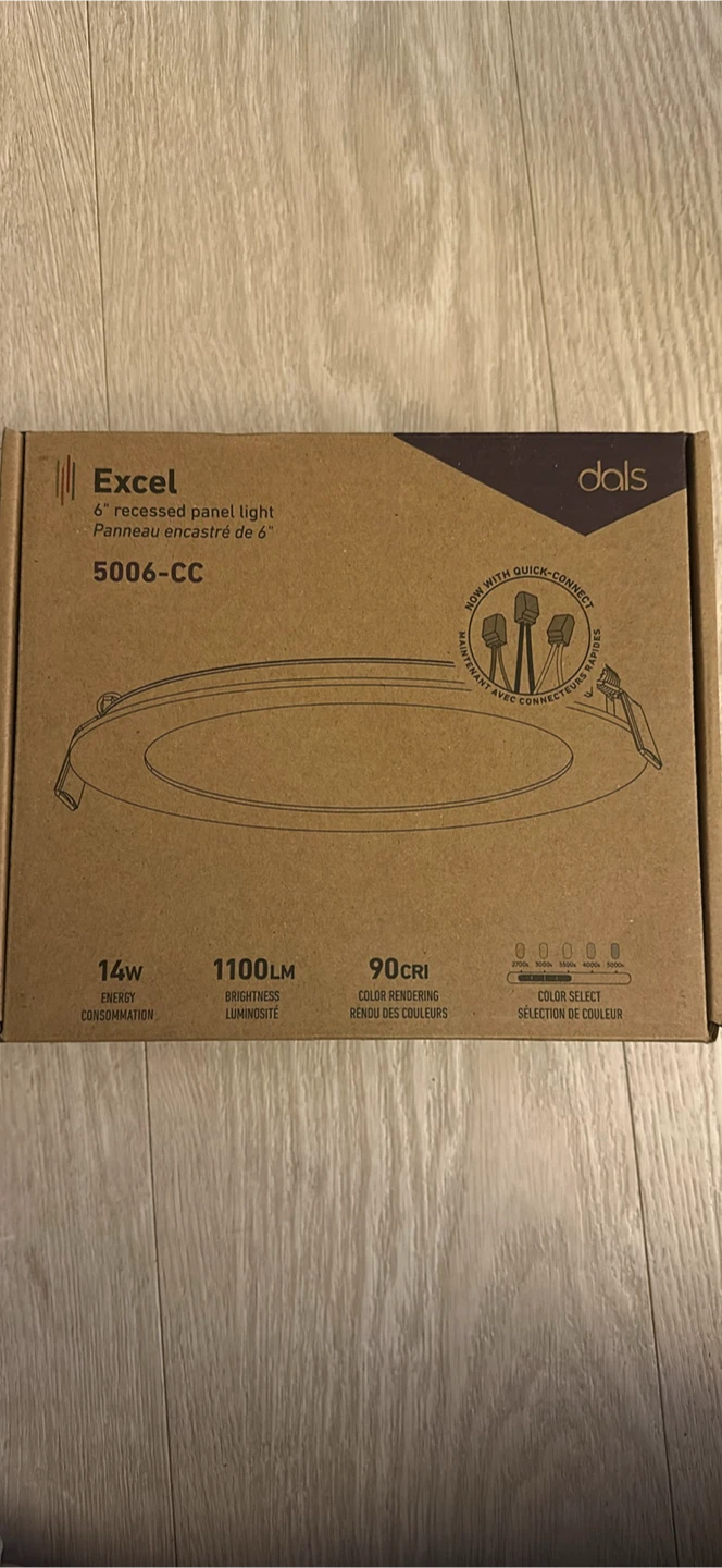New - Dals Excel 6" Recessed Panel Light 5006-CC