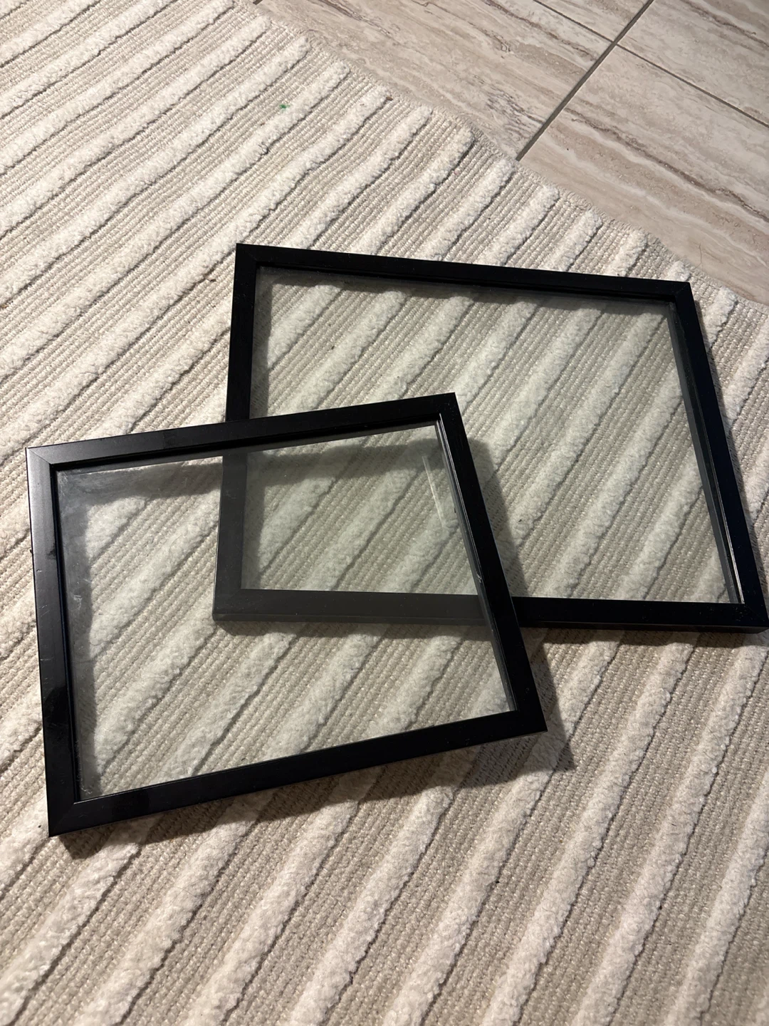 Set of two black picture frames