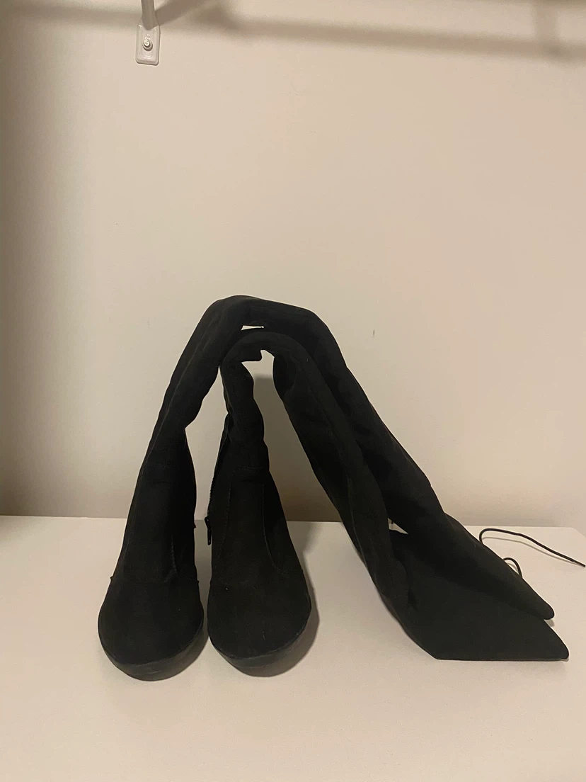 Black Over-the-Knee Boots - photo 2