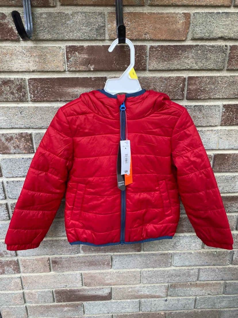 Joe Fresh Red Puffer Jacket kids Size 4