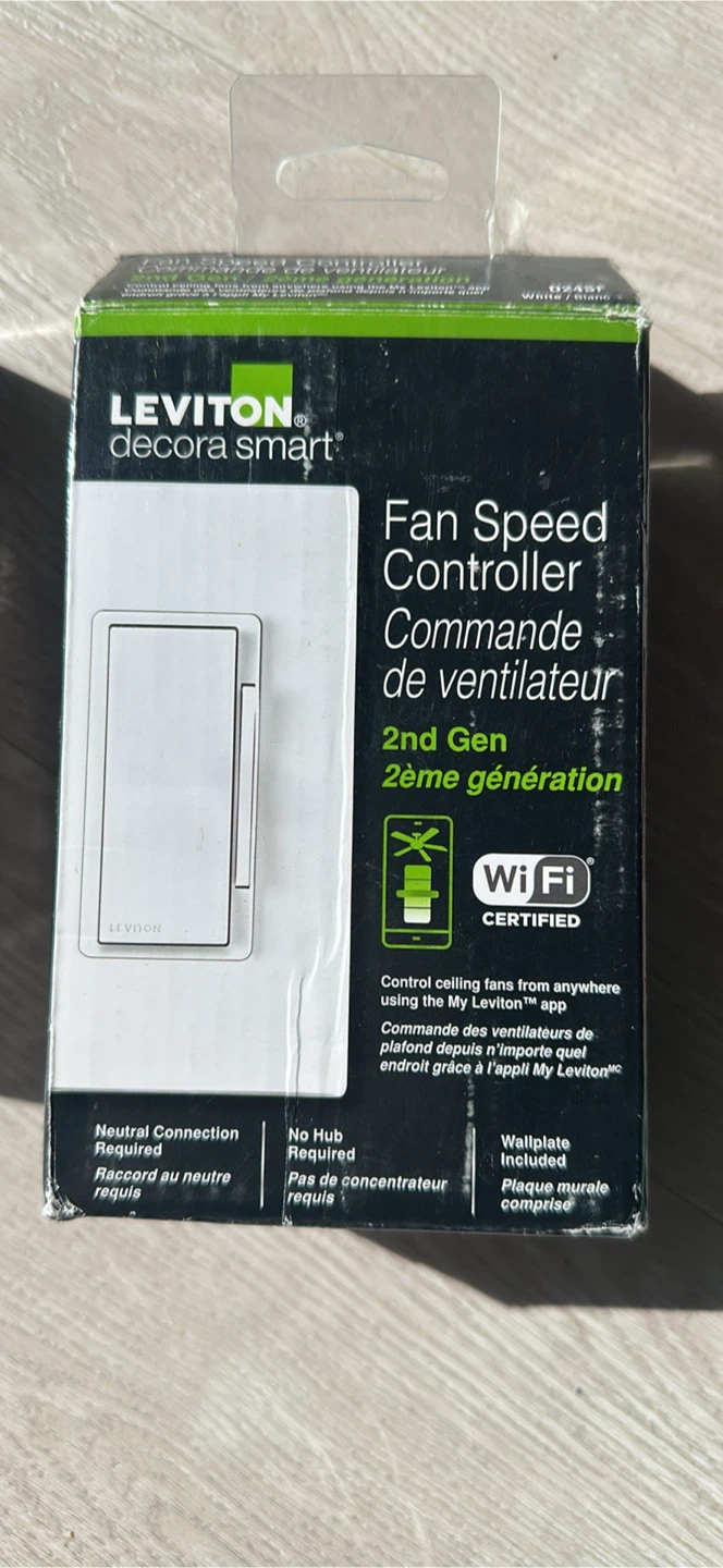 New - Leviton Decora Smart Fan Speed Controller 2nd Gen