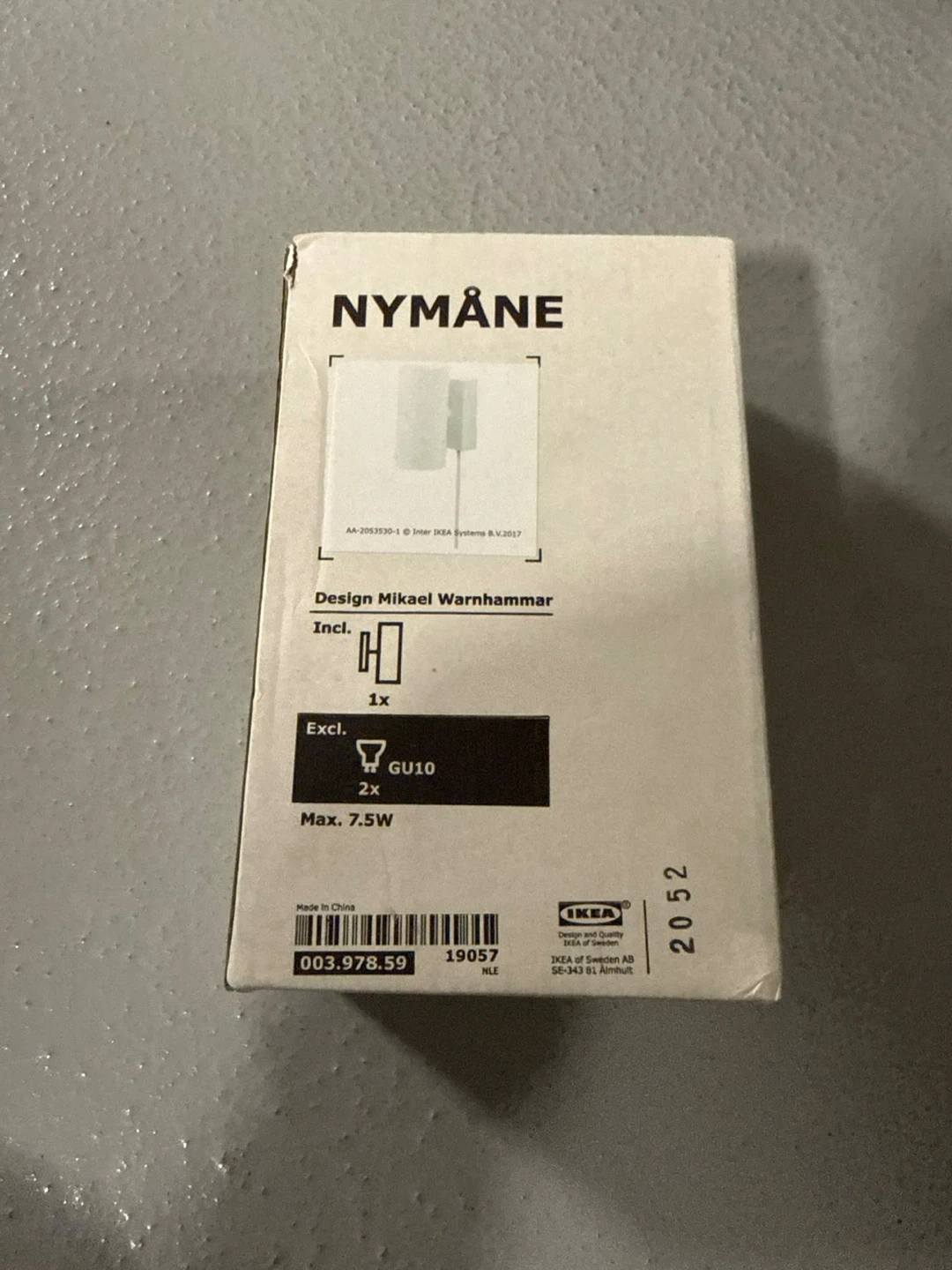 New - IKEA Nymane Wall Lamp - 2 units