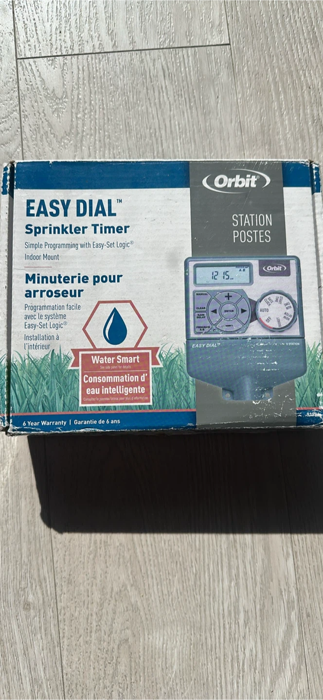 New - Orbit Easy Dial 6-Station Indoor Sprinkler Timer