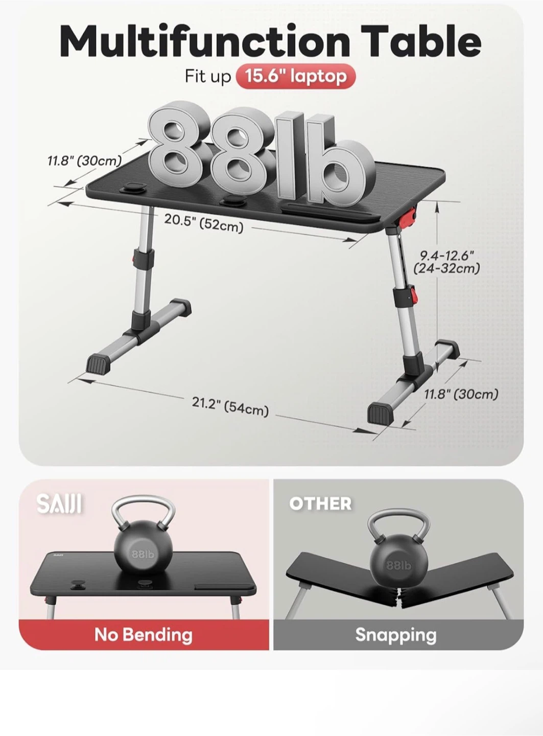 New - SAIJI Adjustable Laptop Bed Tray - photo 5