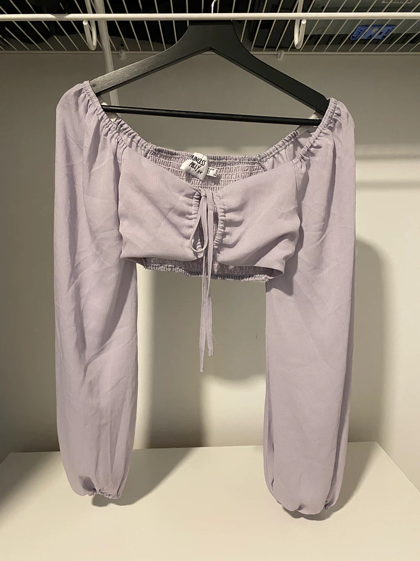 Lilac Long Sleeve Crop Top