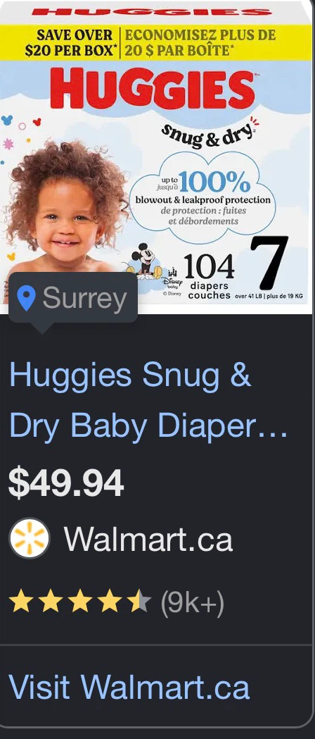 Huggies Snug & Dry Size 7 Diapers