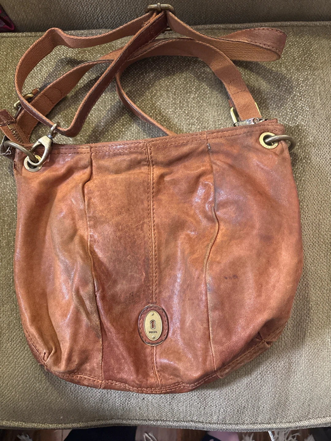 Fossil Leather Crossbody Bag - photo 2