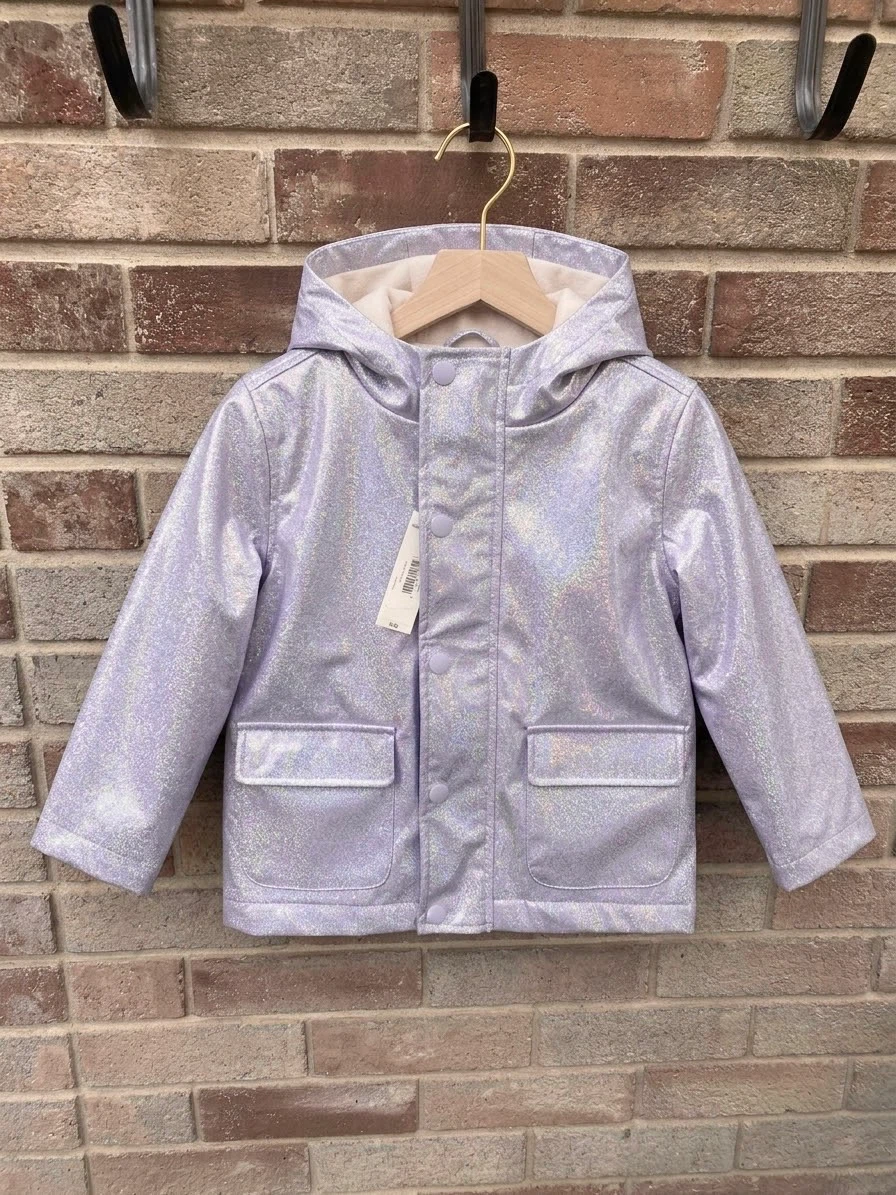 Joe Fresh iridescent toddler raincoat Size 3T