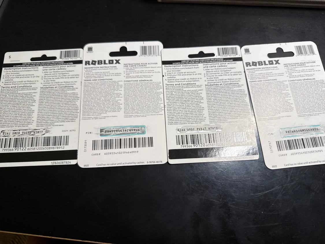 Roblox Gift Cards (has been redeemed) - photo 2
