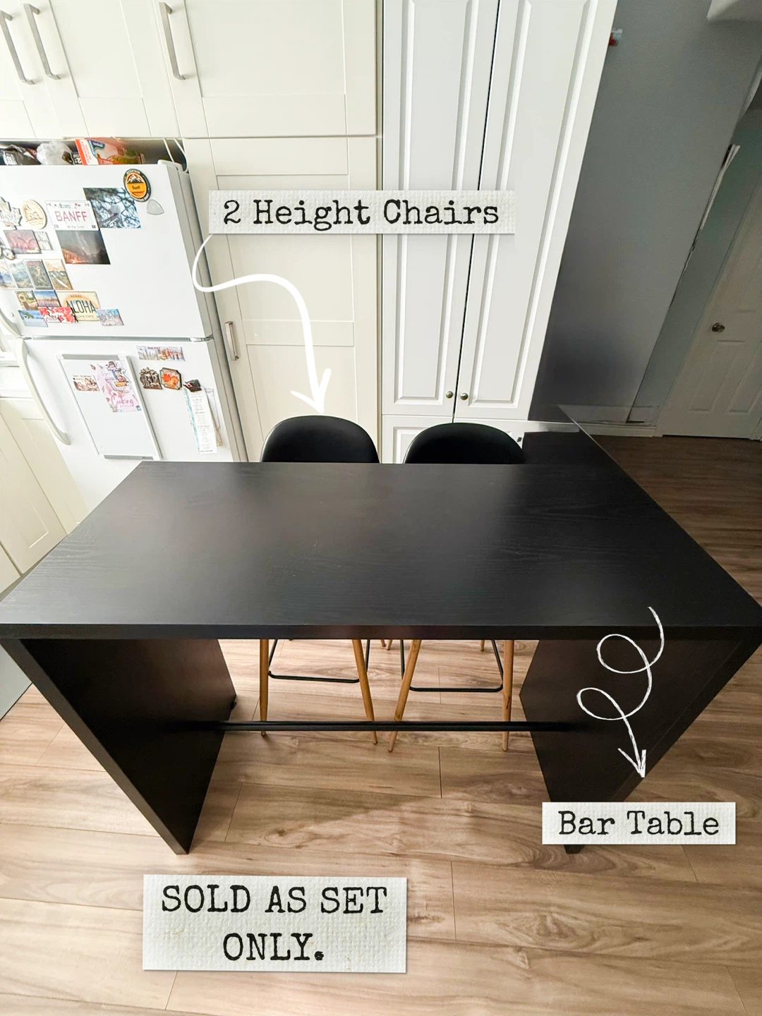 Bar Table and 2 Chairs Set