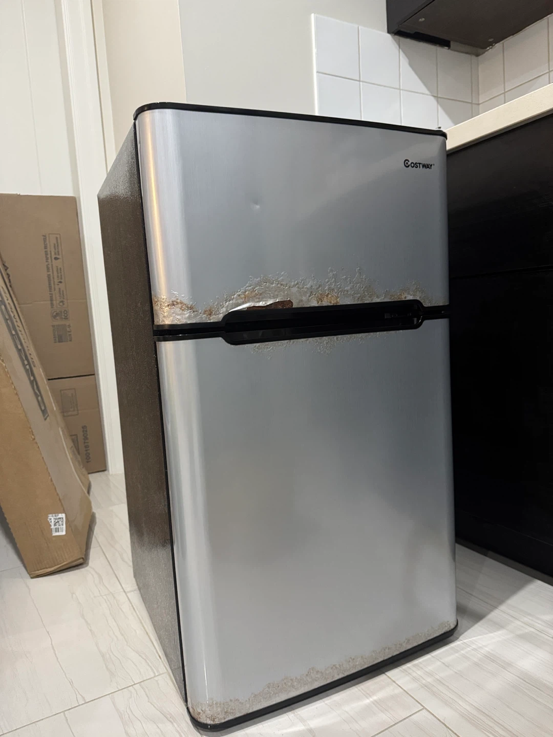 Costway Mini Fridge with Freezer - photo 2