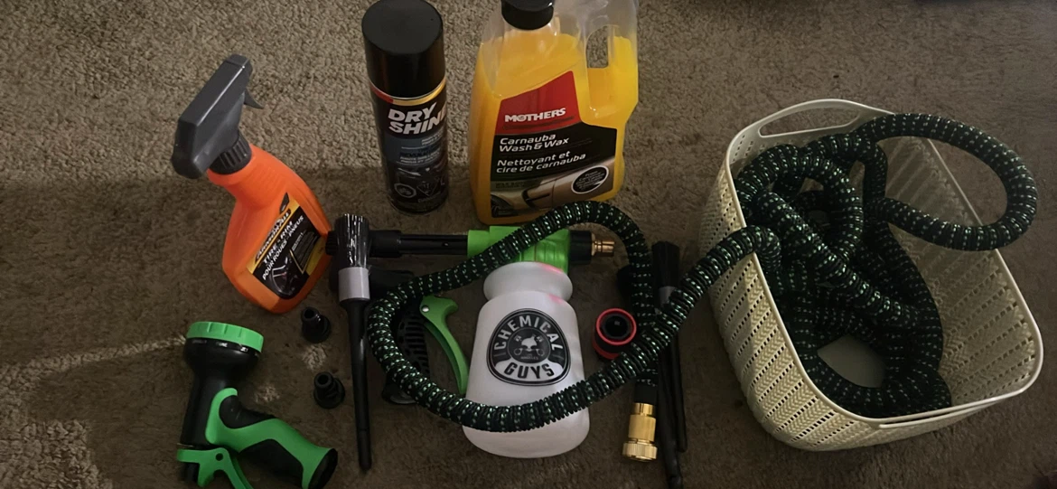 Car Wash and Detailing supplies  with brand new Hose
